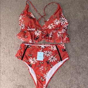 NWT Cupshe High Waisted Bikini